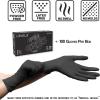 image:imageL3 Level 3 Nitrile Gloves  Professional Heavy Duty Disposable Gloves  Latex Free  Fits Snug  Box of 100Black