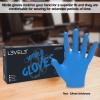 image:imageL3 Level 3 Nitrile Gloves  Professional Heavy Duty Disposable Gloves  Latex Free  Fits Snug  Box of 100Blue