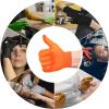 image:imageL3 Level 3 Nitrile Gloves  Professional Heavy Duty Disposable Gloves  Latex Free  Fits Snug  Box of 100Orange