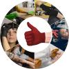image:imageL3 Level 3 Nitrile Gloves  Professional Heavy Duty Disposable Gloves  Latex Free  Fits Snug  Box of 100Red