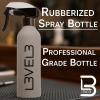image:imageL3 Level 3 Rubberized Spray Bottle  Precise Action Mist Bottle for Effortless Hair Styling  Rubber Grip for Total ControlGrey