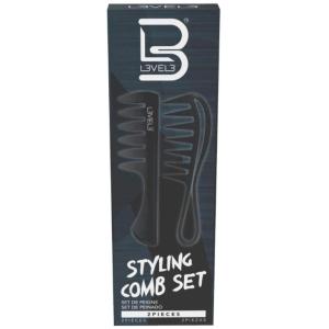 image:imageL3 Styling Comb Set  Professional Salon Look  Lightweight and Ergonomic  Comfortable and Glides Easily  Level Three  2pc