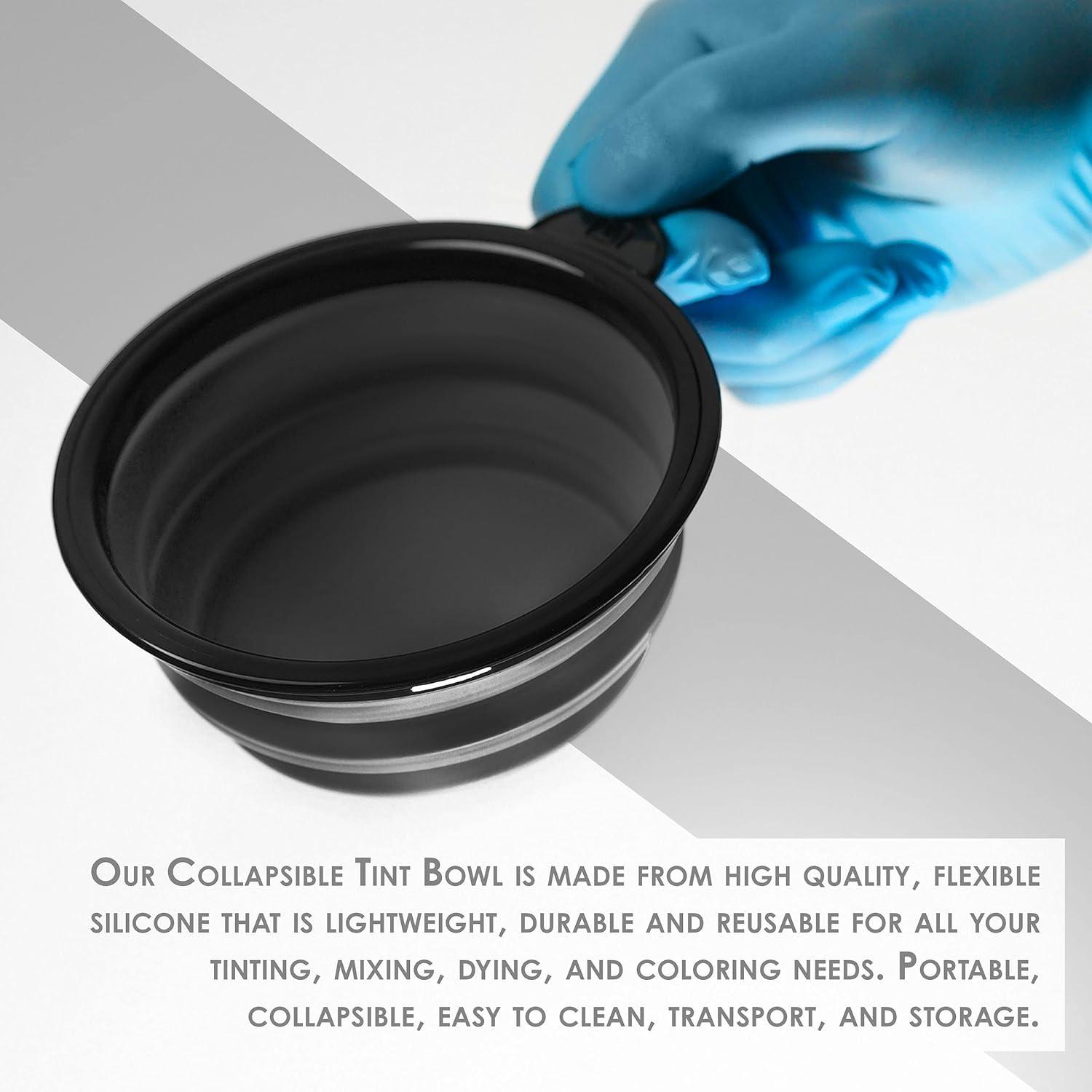 image:imageL3  Level 3 Collapsible Tint Bowl  Use for Mixing Dying and All Coloring Needs  Resistant to Bleach and Chemicals  Compact Size for Easy Use BlackPink
