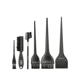 image:imageL3  Tint Brush Set  Professional and Elegant Design  Use for Dye Tint and Color Needs  Comfortable and Polished Handle  Level Three Hair Color Brush  6pc