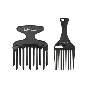 image:imageLevel 3 Hair Pick Comb Set  Glides Through Hair Easily  Professional Salon Quality  Rounded Tips to Prevent Irritation  Level Three Hair Picks  2pc
