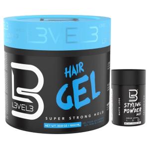 image:imageL3  Hair Gel  Super Strong Hold  Flake Free  Long Lasting Shine  For Men and Women  Level 3 Gel  Add Volume and TextureLarge Gel with Powder