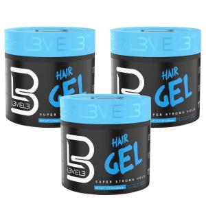 image:imageL3  Hair Gel  Super Strong Hold  Flake Free  Long Lasting Shine  For Men and Women  Level 3 Gel  Add Volume and TextureMedium Gel  3 Pack