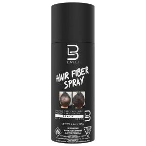 image:imageL3 Level 3 Black Hair Fiber Spray  Covers Bald Spots amp Thinning Hair  Instant Gray Coverage amp Thicker Hair Appearance