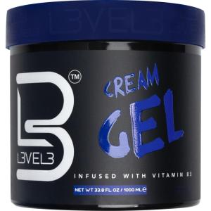 image:imageL3 Level 3 Cream Gel  Provides Volume and Medium Hold  With Vitamins to Nourish and Protect Hair Level Three Mens Hair Styling Cream 1000 ML LargeLarge Cream Gel