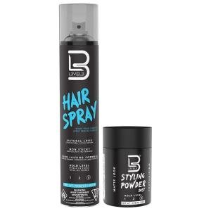 image:imageL3 Level 3 Hair Spray and Powder  Long Lasting and Strong Hold Hair Spray  Great for Men and Women