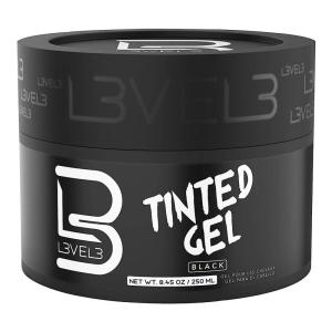 image:imageL3 Level 3 Tinted Gel Black  Temporary Black Hair Gel For Hair No Flaking and Rinses Out Easily  Level Three Strong Hold FormulaPack of 3