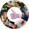 image:imageL3 Level 3 Nitrile Gloves  Professional Heavy Duty Disposable Gloves  Latex Free  Fits Snug  Box of 100Purple